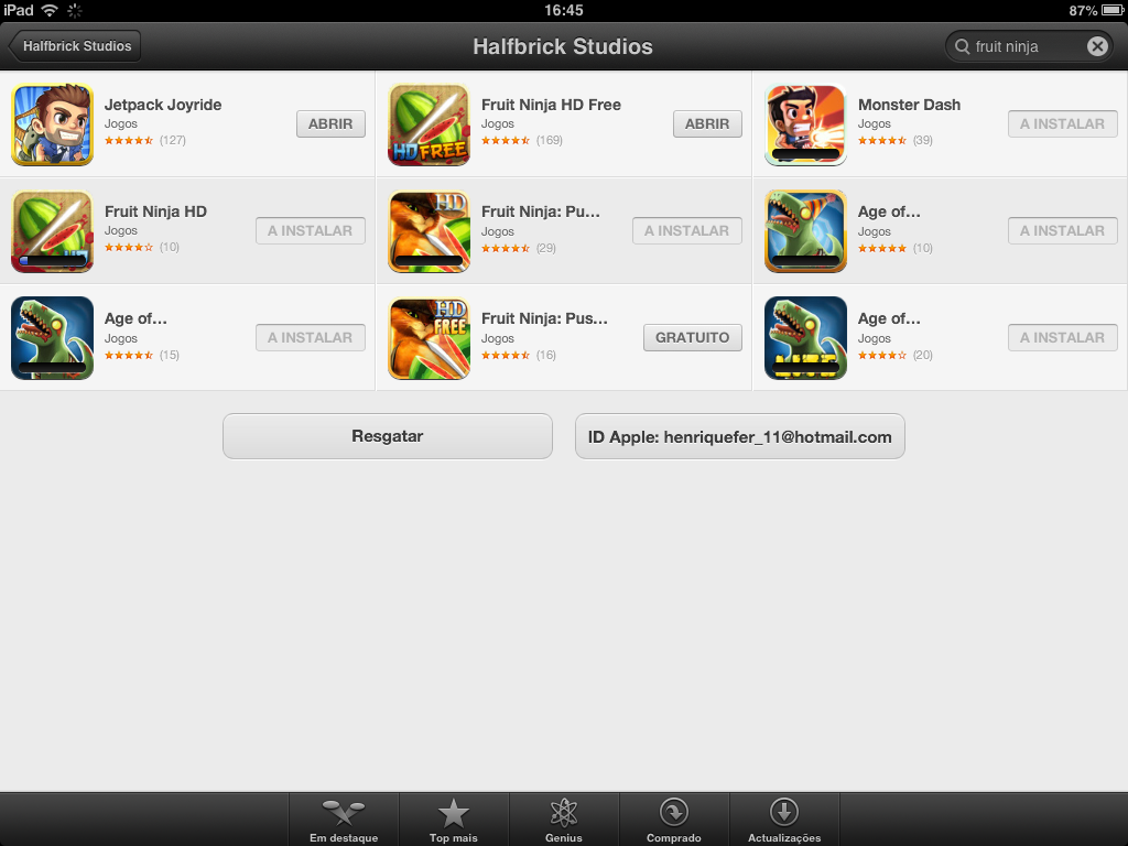 Halfbrick Studios (iTunes)