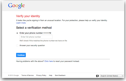 Novos métodos de segurança do Gmail