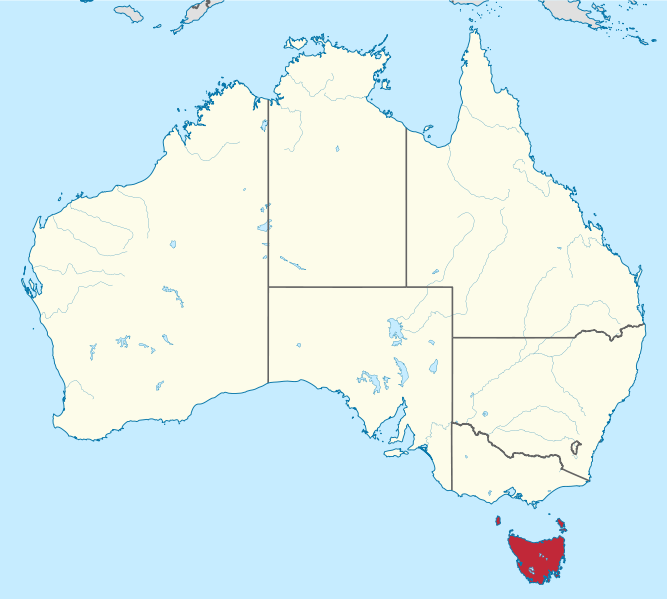 Ilha da Tasmânia, a sul da Austrália