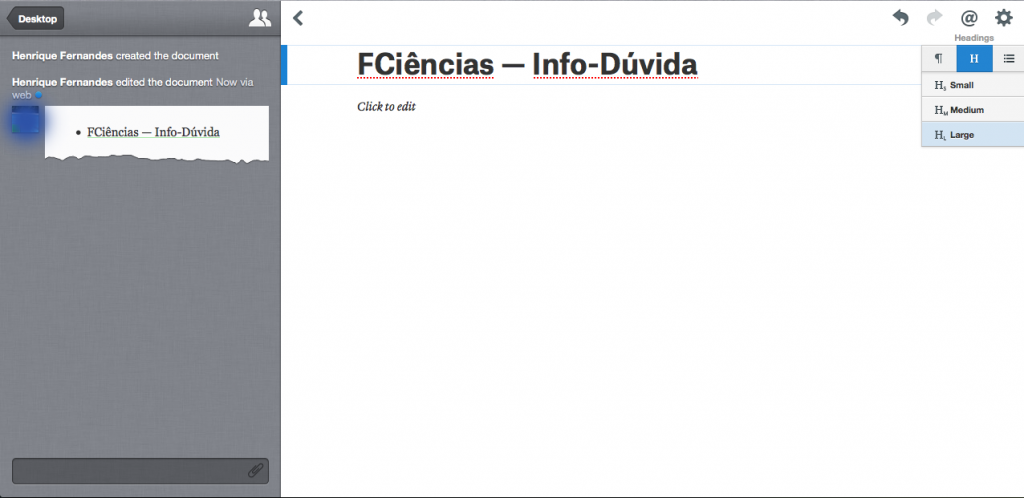 Configurar o texto - Quip