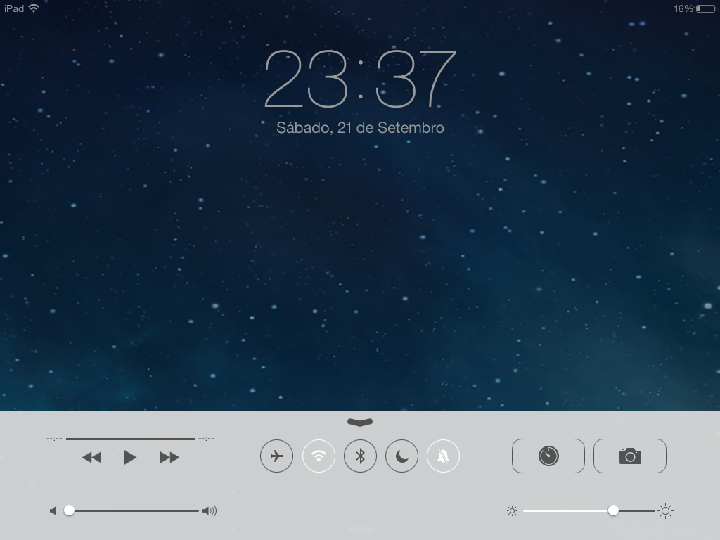 Control Center – Ecrã bloqueado