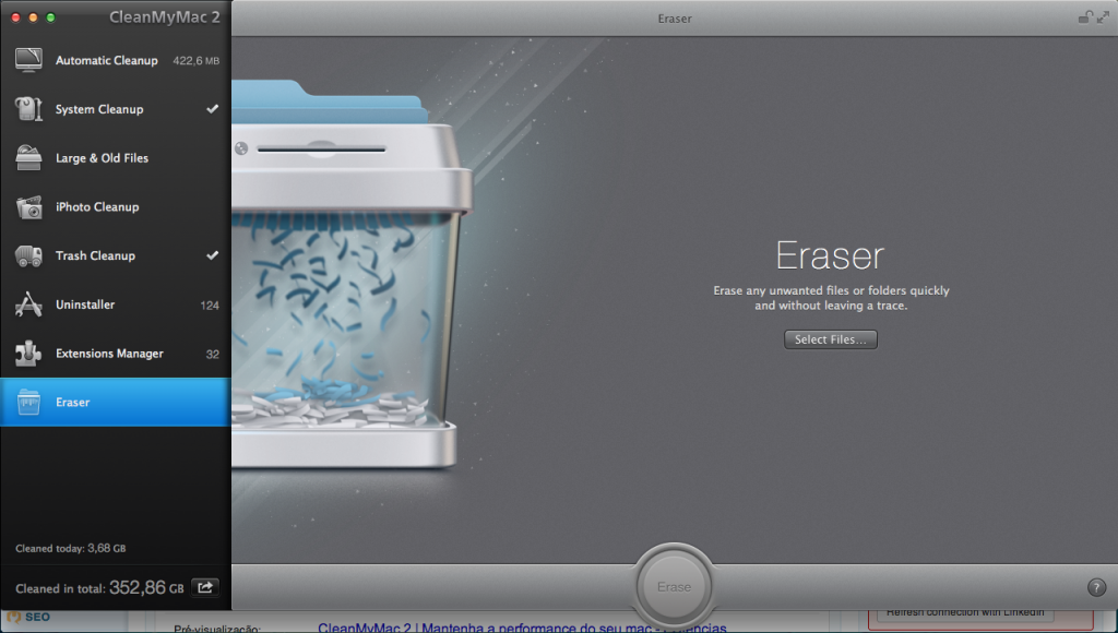 CleanMyMac 2 Eraser