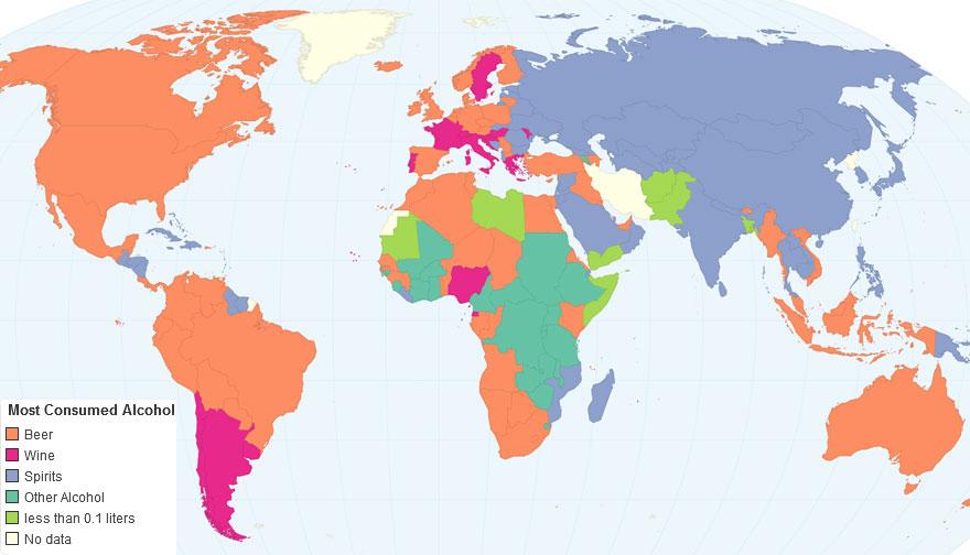 Consumo de álcool no Mundo