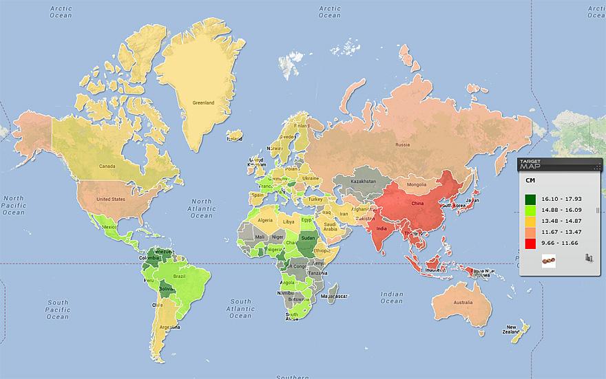 Tamanho do pénis no Mundo
