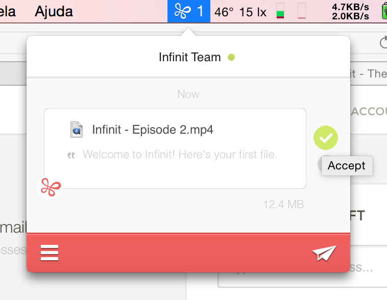 Infinit Partilha de ficheiros ilimitada 2