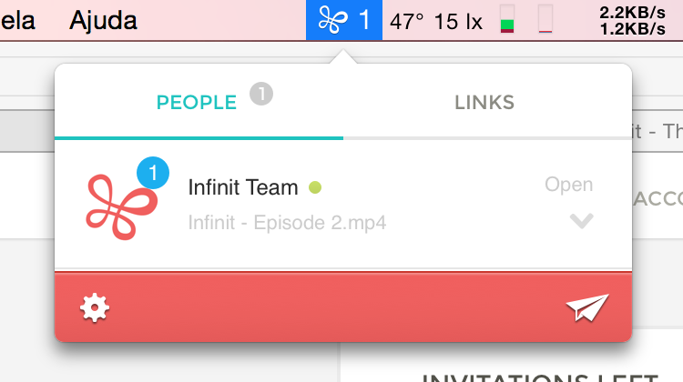 Infinit Partilha de ficheiros ilimitada