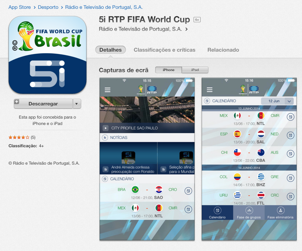 i5 RTP Mundial 2014 iOS