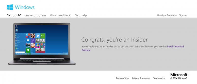 Install Technical Preview