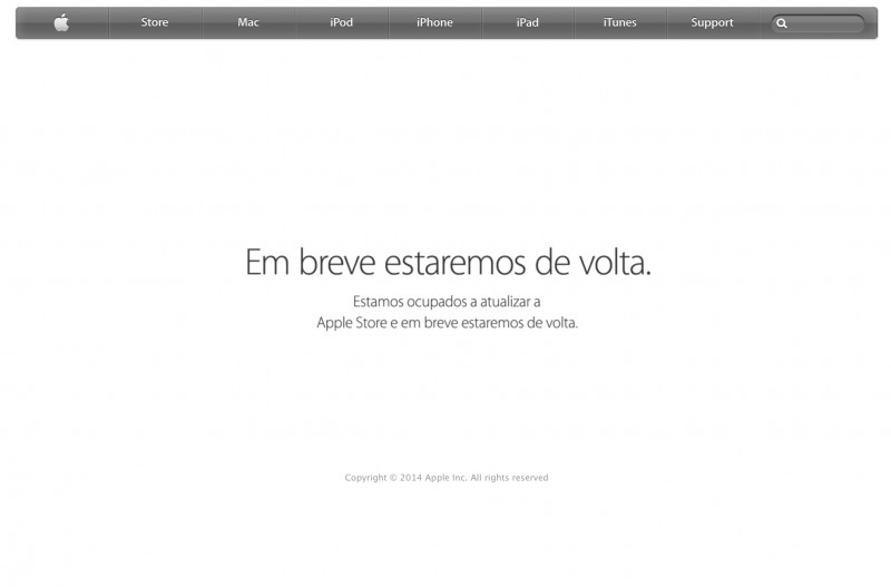 Apple Store indisponível