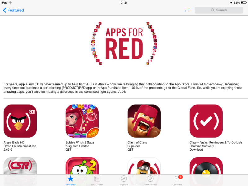 Aplicações RED na App Store