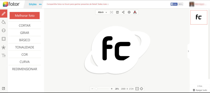 Logotipo do FCiências carregado