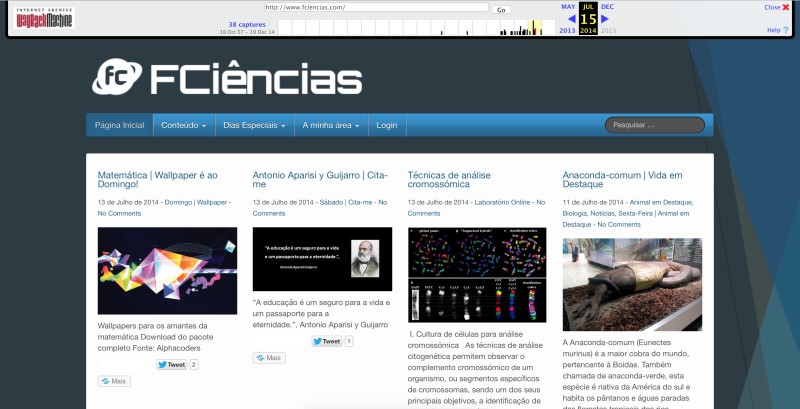 FCiências a 15 de julho de 2014