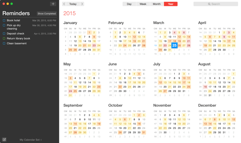 Lembretes no Fantastical 2