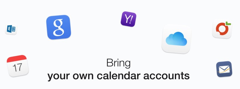 Todas as contas no Fantastical 2