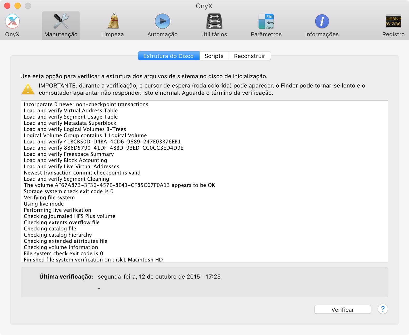 Onyx OS X 10
